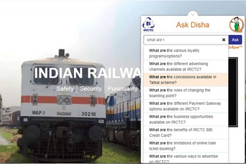 IRCTC AskDisha Chatbot: Now Available in Hindi