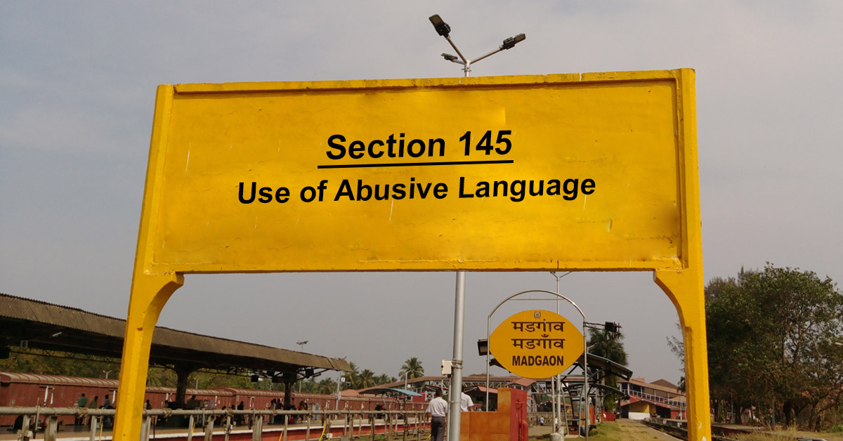 Rules related to Use of Abusive Language by the Passengers