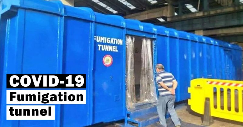 Indian Railways set up COVID-19 Fumigation Tunnel in Haryana