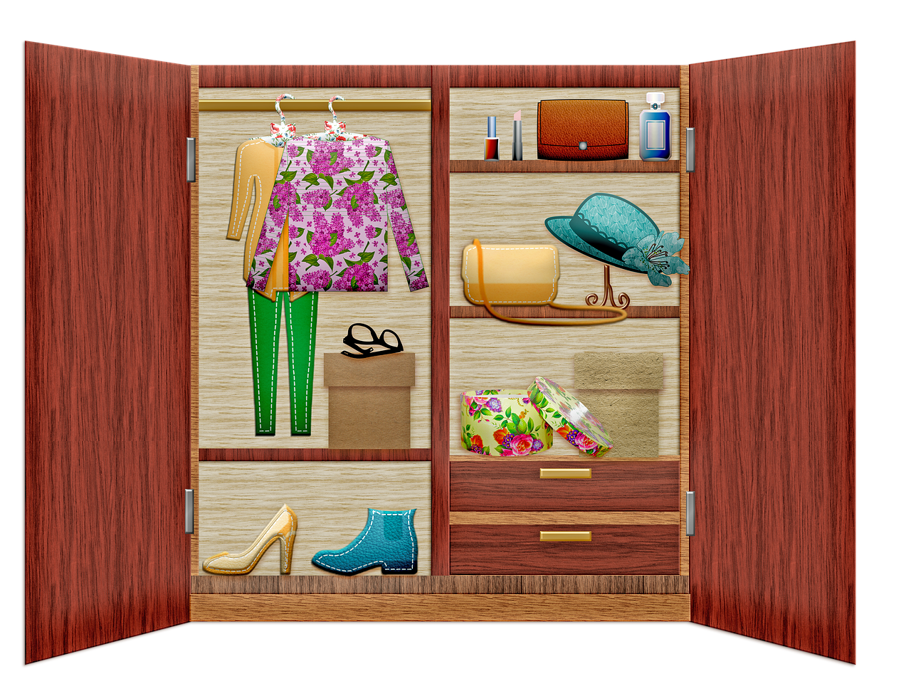 Rearrange your wardrobe Clear your wardrobe