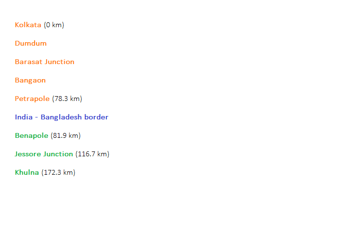 bandhan express route