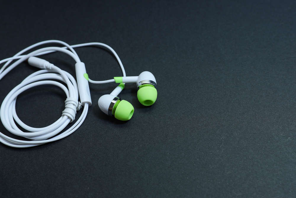 a pair of earphones