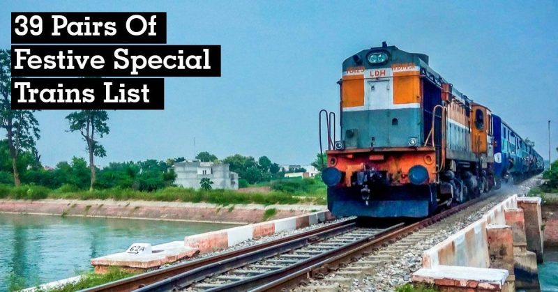 List of 200 Special Trains for Festive Season