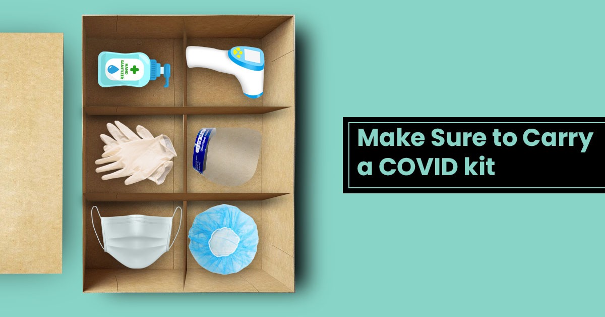 COVID Kit for train travel and food safety