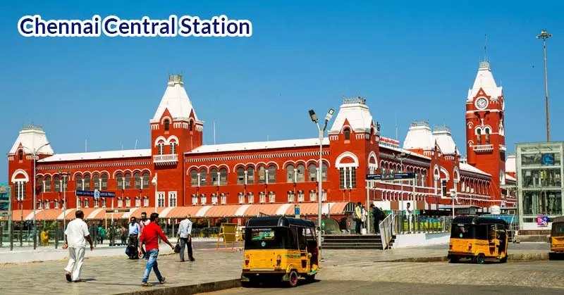 Picturesque view of Chennai Central Station