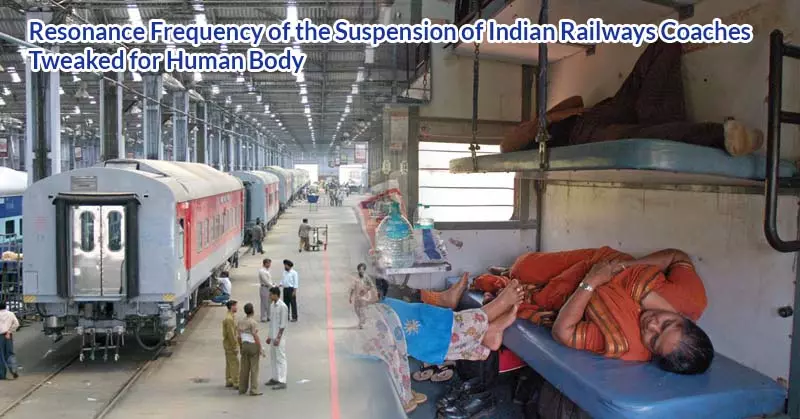 Resonance Frequency of the Suspension of Indian Railways Coaches tweaked for Human Body