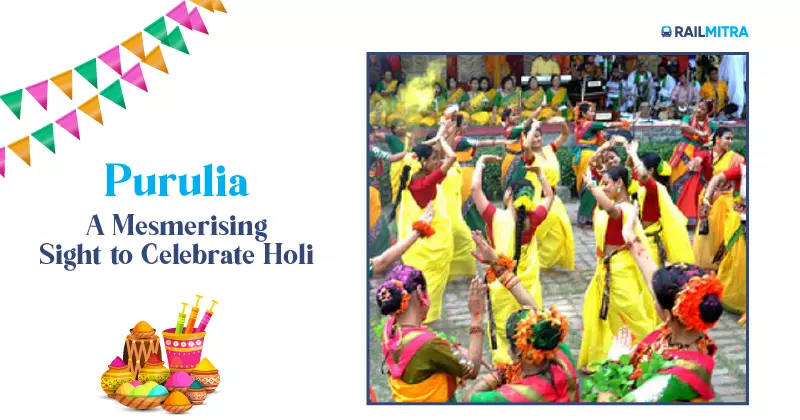 Purulia offers Mesmerising Sight of holi. It is also one of the top destinations in India to celebrate holi