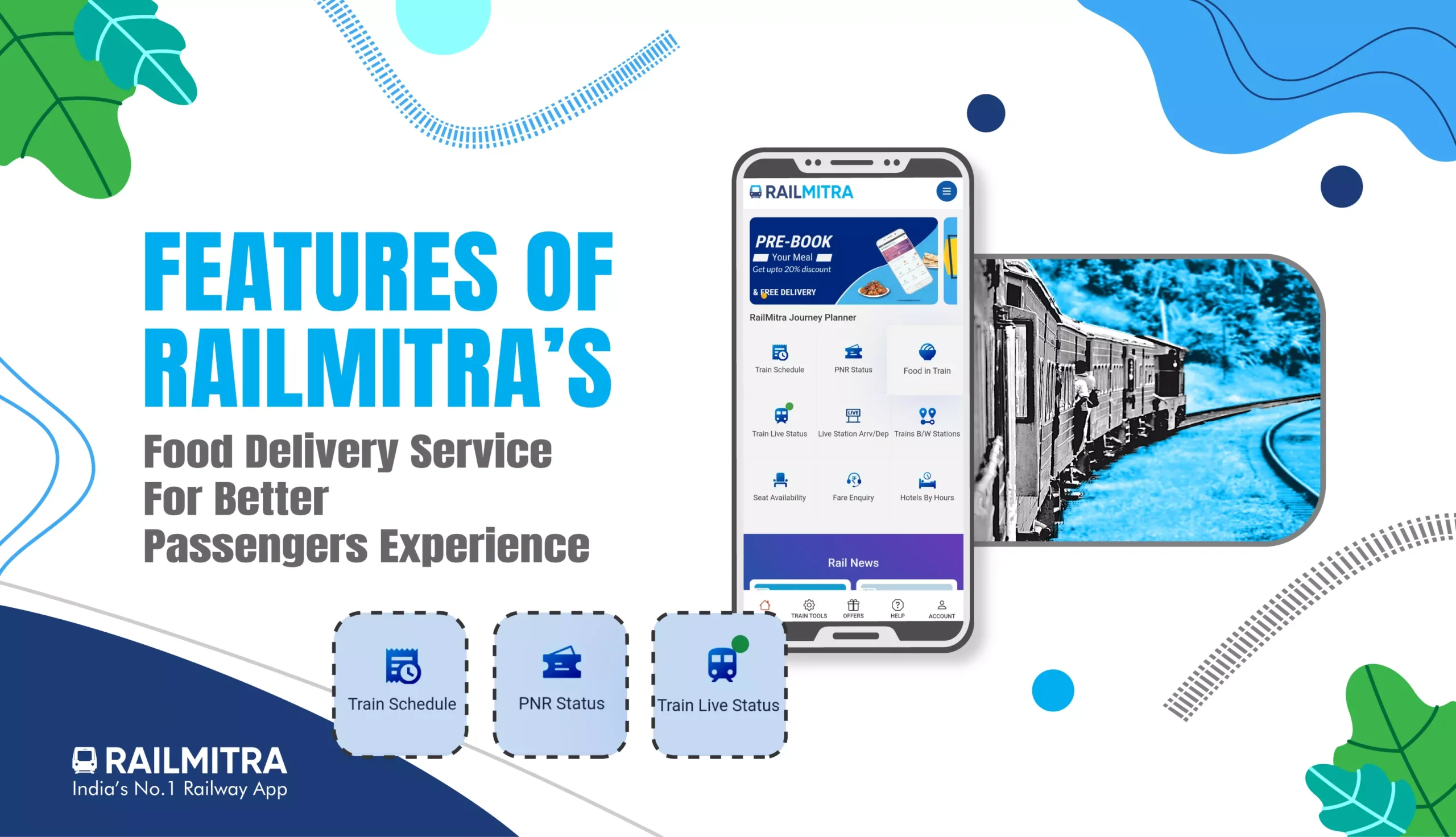 Features of RailMitra’s food delivery service for Better Passengers Experience RailMitra