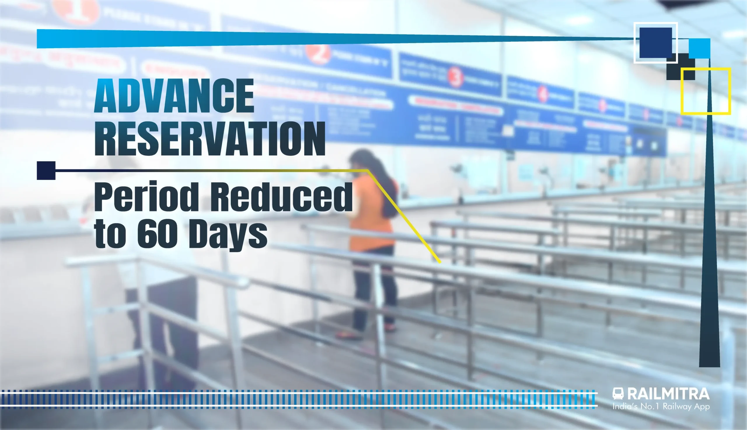 Train ticket booking window shortened to 60 days.