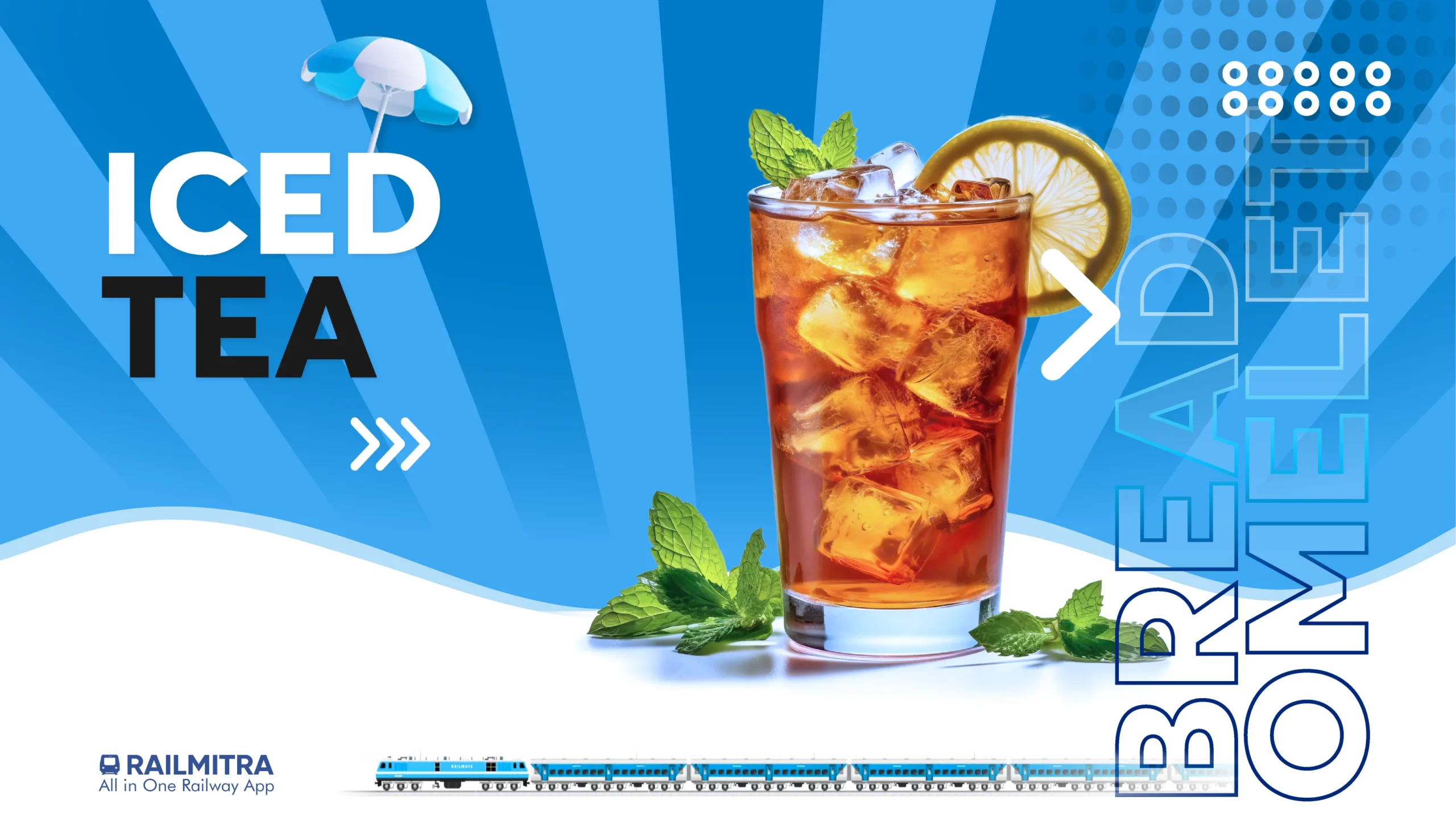 Enjoy refreshing iced tea with your train foods this summer, recommended by RailMitra.