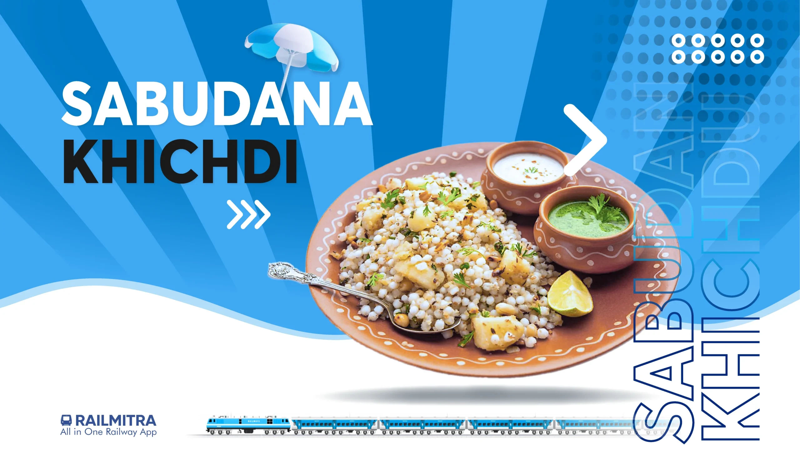 Sabudana Khichdi is a light, gluten-free train food option by RailMitra for summer journeys.