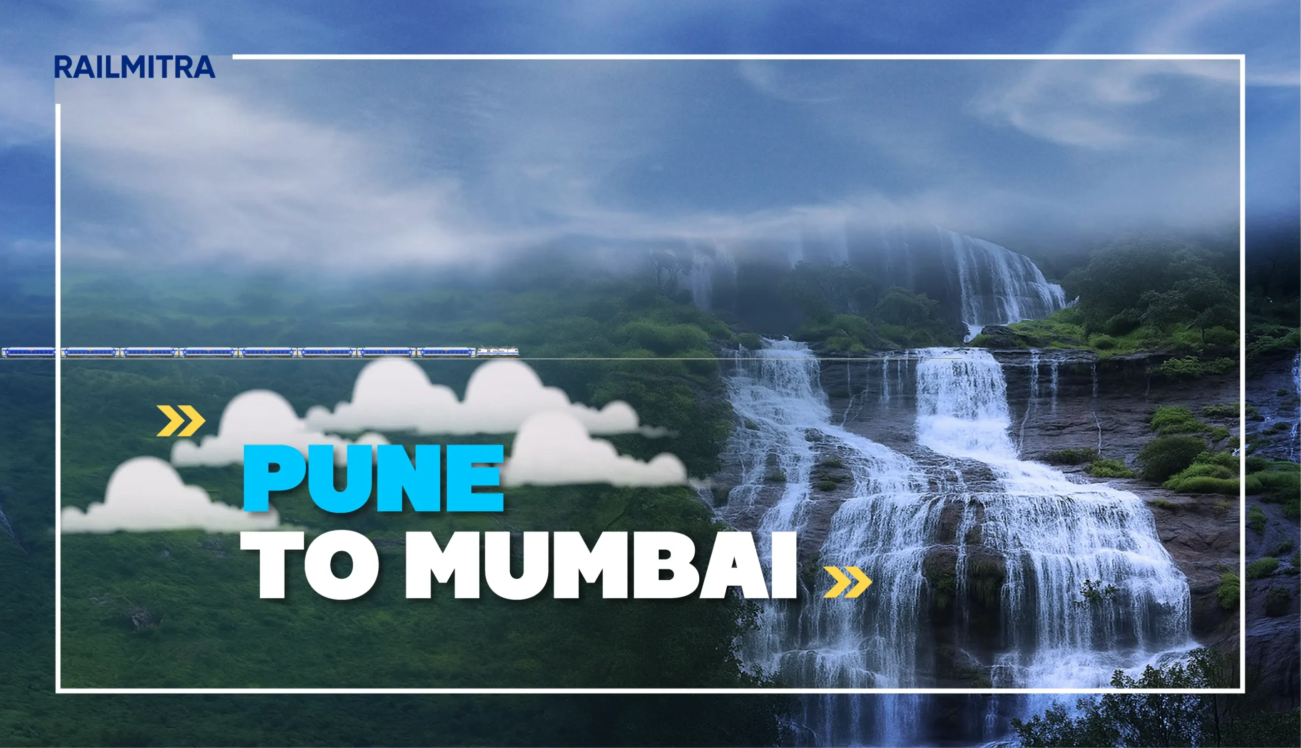RailMitra helps you explore the Sahyadris through Pune to Mumbai, one of the most scenic train routes of the country.