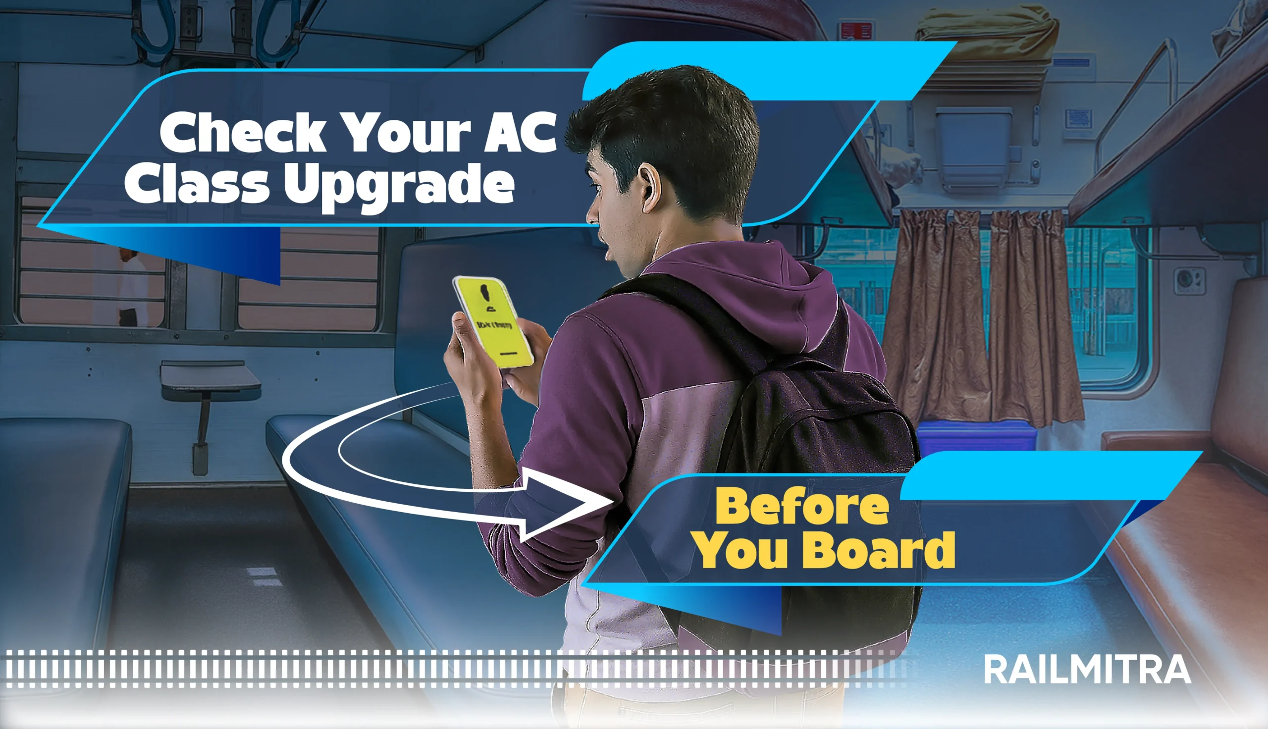 Track your AC Class upgrade status on RailMitra before boarding your train