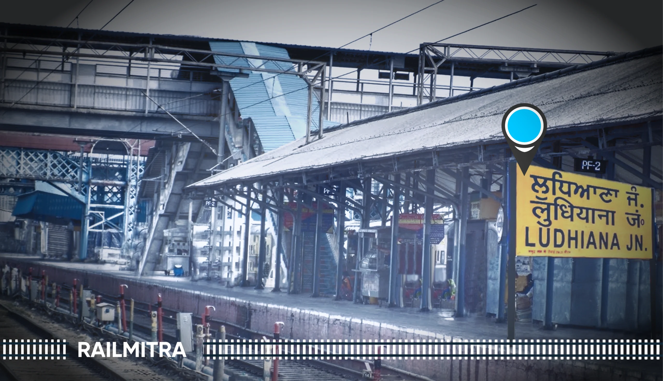 Ludhiana Railway Station in Punjab, believed to be haunted by the ghost of a railway employee.