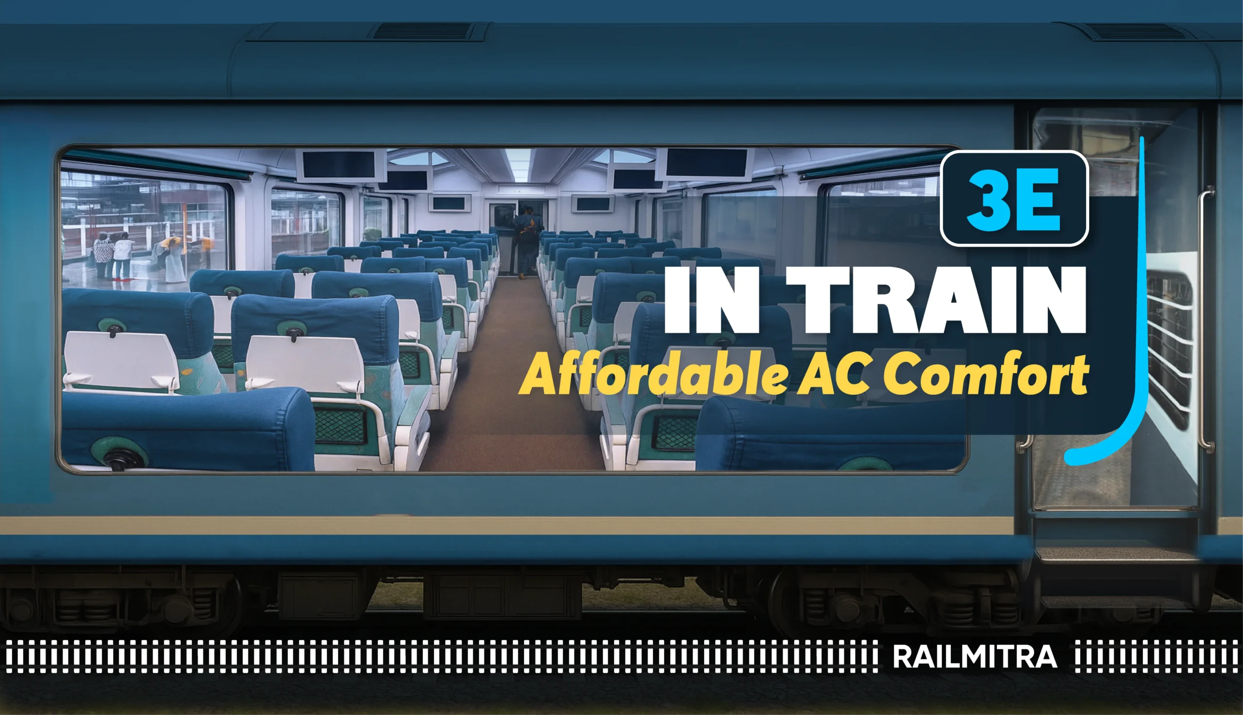 Third AC Economy coach in Indian Railways with extra berths and AC comfort.
