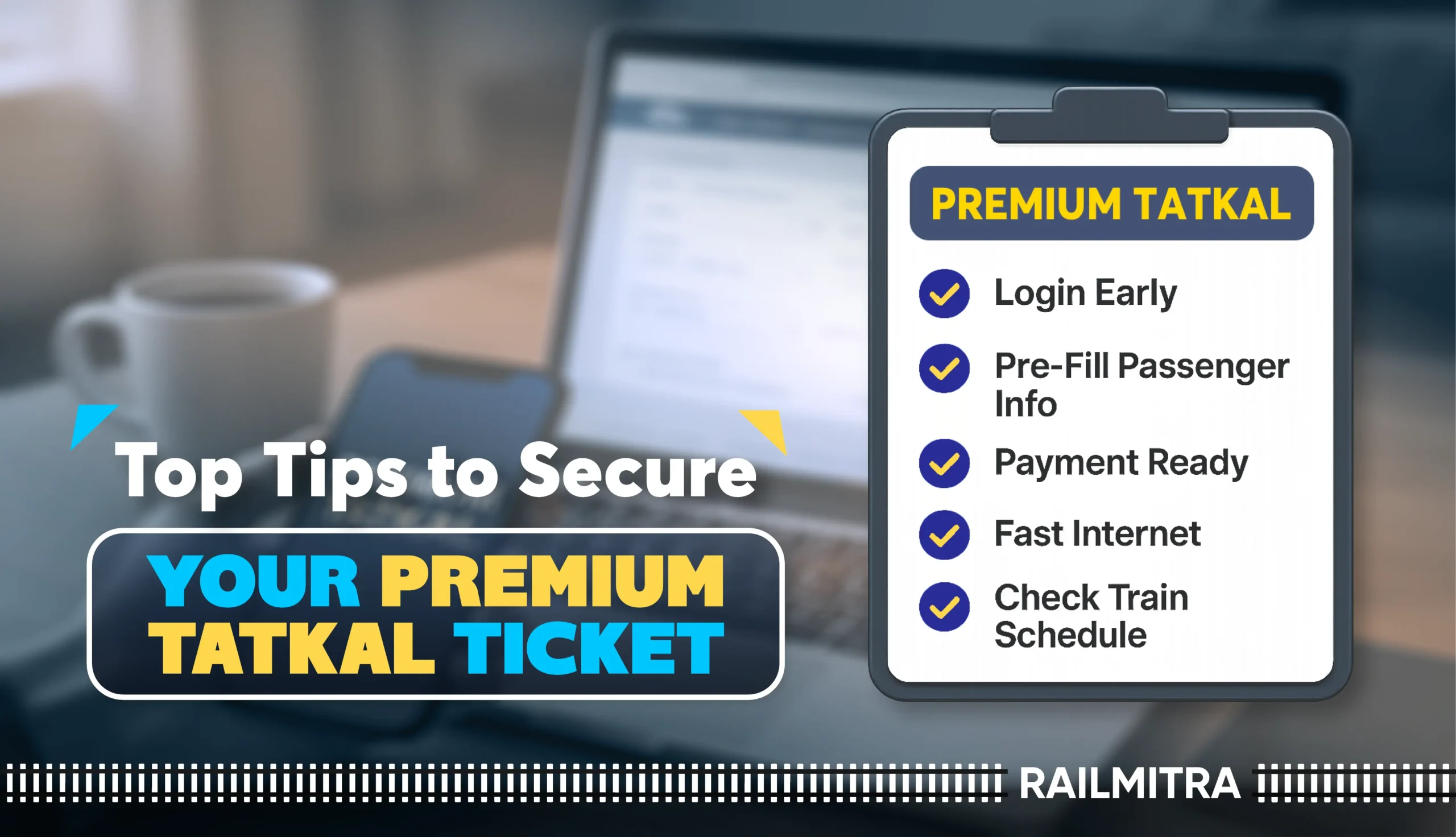Checklist of tips to secure Premium Tatkal ticket online – RailMitra